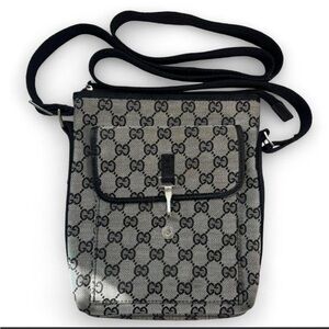 Gucci Monogram Black and Gray Crossbody Bag